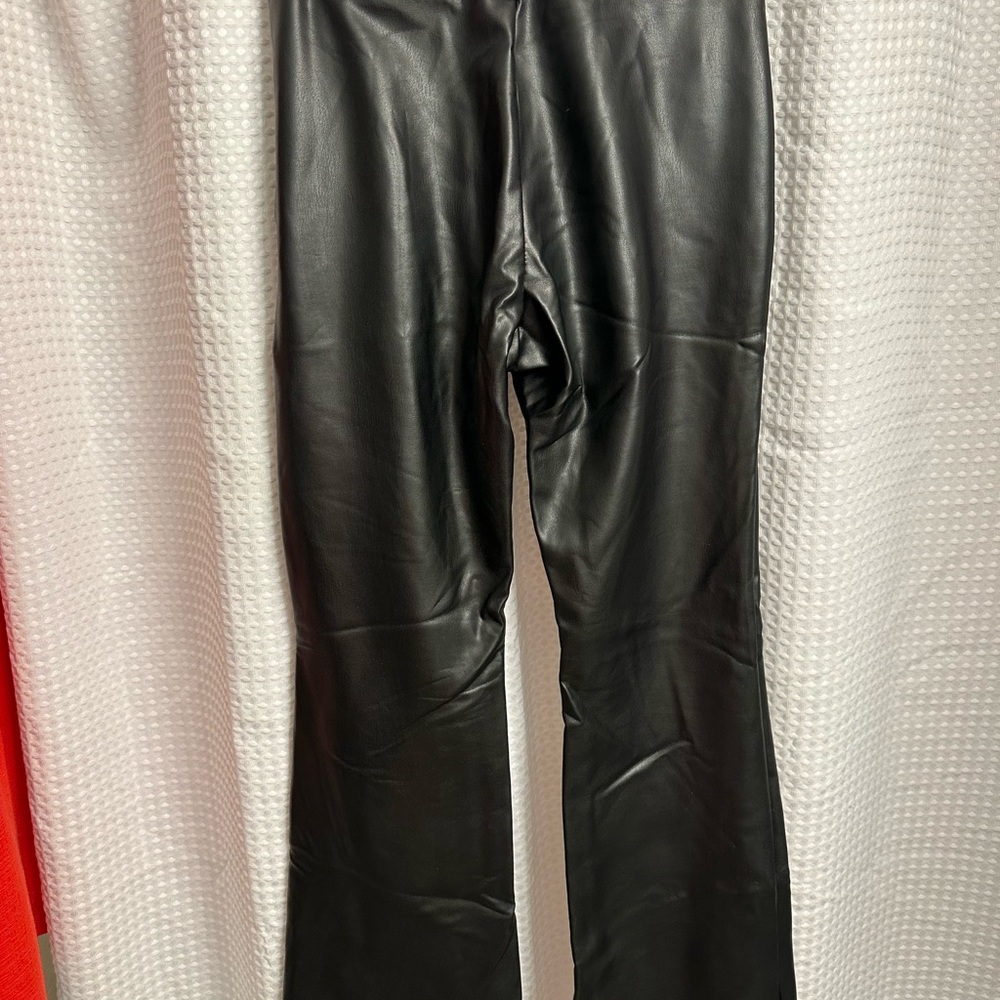 Black Faux Leather Pants
